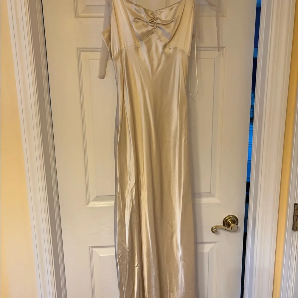 Reformation Alene Silk Ivory Midi Dress - Picture 6 of 11